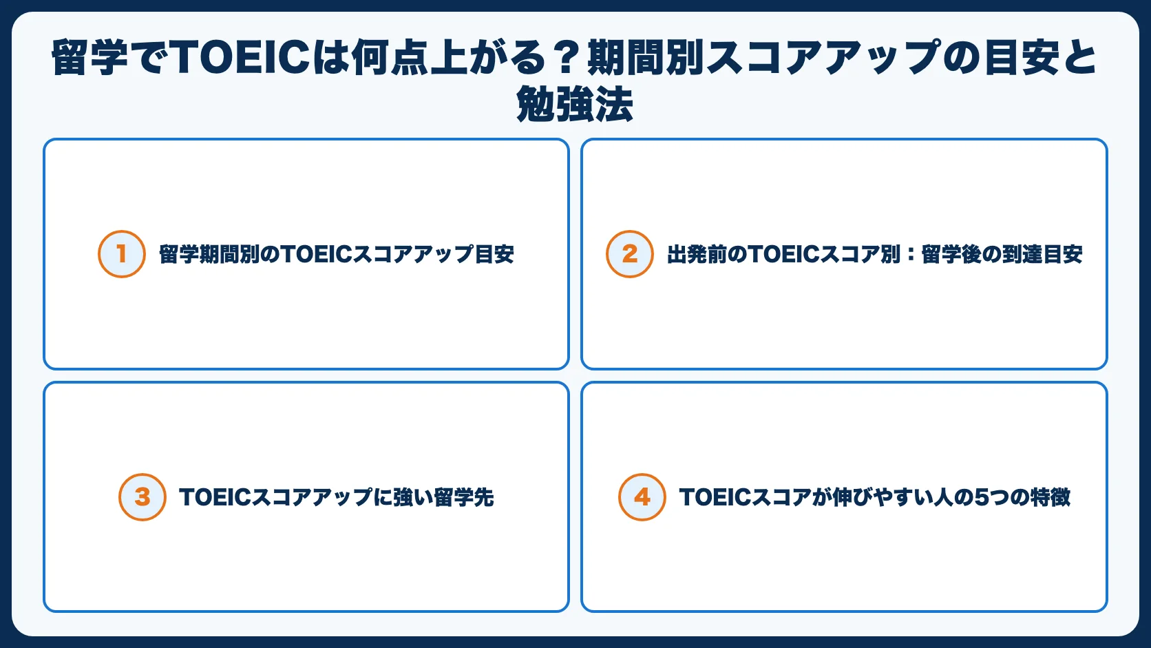 留学でTOEICは何点上がる？期間別スコアアップの目安と勉強法