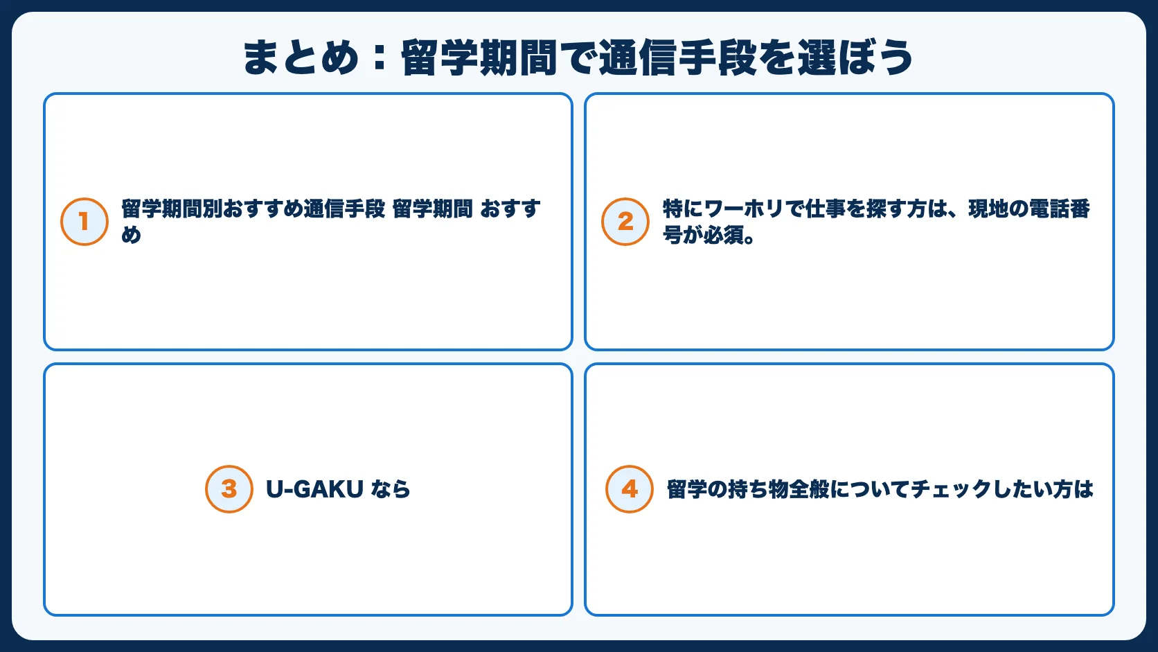 まとめ：留学期間で通信手段を選ぼう