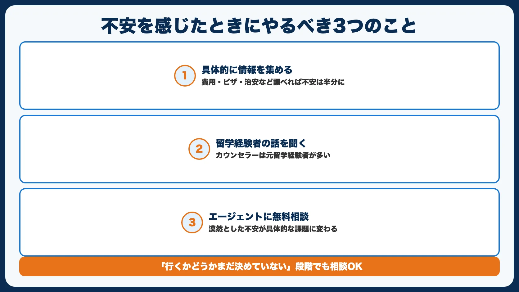 不安を感じたときにやるべき3つのこと