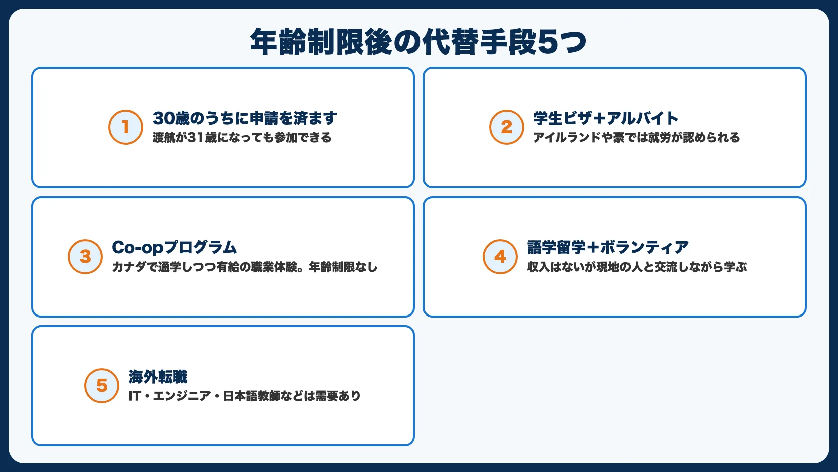 年齢制限を超えた場合の代替手段